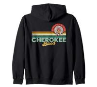 Cherokee Blood Retro Sun Vintage Indian American Tocado Sudadera con Capucha