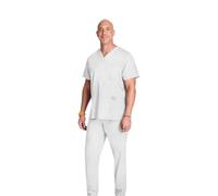 Cherokee Camiseta quirúrgica para hombre con cuello en V - Parte superior casaca - Parte superior quirúrgica - Camisa clínica - Vestido de clínica - Casaca sin cordones - Cuello en V - Scrubs - Ropa