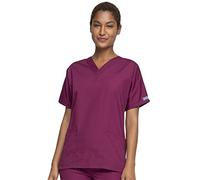Cherokee - Casaca Uniforme para mujer, cuello en V, línea original, talla XXS, azul marino, 18000, burdeos, S