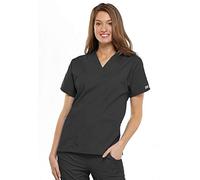 Cherokee - Casaca Uniforme para mujer, cuello en V, línea original, talla XXS, azul marino, 18000, gris peltre, XXS