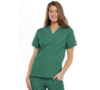 Cherokee - Casaca Uniforme para mujer, cuello en V, línea original, talla XXS, azul marino, 18000, Verde Surgical, XXS