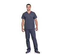 Cherokee - Uniforme, camiseta con cuello en V y pantalones unisex, línea Originals, talla S, color peltre, 18215