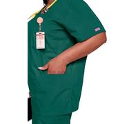 CHEROKEE Uniforme, Camiseta Unisex con cuello en V, Línea Originals, Verde (Cazador), XXS