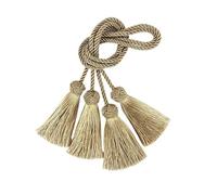 Cherrii Lazo de Cuerda for Cortina, 1 par alzapaños con borlas, Accesorios habitación, Soporte Hebilla, Hecha a Mano, Vendaje Flecos, decoración del hogar(Yellow)