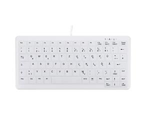 CHERRY AK-C4110 - Teclado higiénico desinfectable con diseño de portátil, Color Blanco