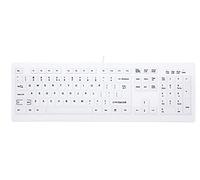 CHERRY AK-C8100 - Teclado higiénico desinfectable con Bloque numérico, Color Blanco