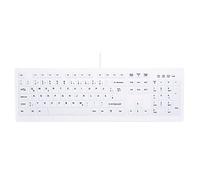 CHERRY AK-C8100 - Teclado higiénico desinfectable con Teclado numérico, Color Blanco