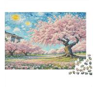 Cherry Blossom 1000 Piece Fun Present Cherry Blossoms in Landscape for Adults & Kids Activity for Home Gift 70x50cm/1000pcs