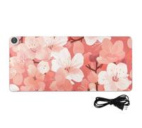Cherry Blossom - Alfombrilla de mouse de poliuretano con calefacción de 31.5 x 13 pulgadas, antideslizante, para computadora de oficina en casa