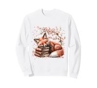 Cherry Blossom Fox Accessories For Girls Who Loves Books Sudadera