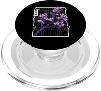 Cherry Blossom Glitch Vaporwave Estética Pastel Japón Arte PopSockets PopGrip para MagSafe