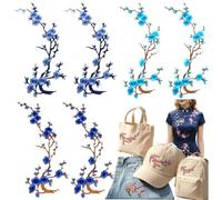 Cherry Blossom Iron Patch,Embroidery Flower Iron on Patches for Backpack,Appliques DIY Trim for Jeans Garment Cos, for Hats, Shirts, Shoes, Jeans, Bags