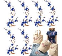 Cherry Blossom Iron Patch,Embroidery Flower Iron on Patches for Backpack,Appliques DIY Trim for Jeans Garment Cos, for Hats, Shirts, Shoes, Jeans, Bags