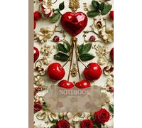 Cherry Blossom Luxury Notebook Collection - Vol. 4: Elegant Red, Gold & Cream Floral Journal with Gemstone Aesthetic Cover | Lined Notebook for Writing, Planning & Gift Ideas