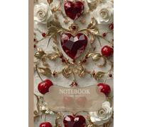 Cherry Blossom Luxury Notebook Collection - Vol. 5: Elegant Red, Gold & Cream Floral Journal with Gemstone Aesthetic Cover | Lined Notebook for Writing, Planning & Gift Ideas