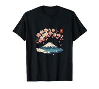 Cherry Blossom Mount Fuji Japanese Ukiyo-e Sakura Art Camiseta