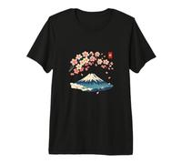 Cherry Blossom Mount Fuji Japanese Ukiyo-e Sakura Art Camiseta Premium