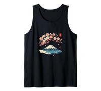 Cherry Blossom Mount Fuji Japanese Ukiyo-e Sakura Art Camiseta sin Mangas