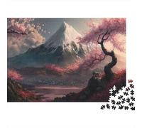 Cherry Blossom Mountain Puzzle Mil Piezas para Toda La Familia Reto Mental Piezas Precisas Hecho En Europa Actividad Indoor Reciclable 70x50cm/1000pcs