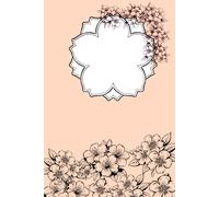 Cherry blossom notebook: Black and peach theme
