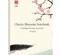 Cherry Blossom Notebook: College Ruled Journal-104 pages. Sakura flowers. 7.5''x 9.25''.