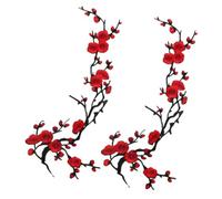 Cherry Blossom Patches, Embroidered Flower Patches for Jackets, Jeans, Backpacks, Dresses, Hats & DIY Clothing Repair and Decoration (#F)