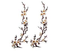 Cherry Blossom Patches, Embroidered Flower Patches for Jackets, Jeans, Backpacks, Dresses, Hats & DIY Clothing Repair and Decoration (#B)