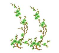 Cherry Blossom Patches, Embroidered Flower Patches for Jackets, Jeans, Backpacks, Dresses, Hats & DIY Clothing Repair and Decoration (#A)