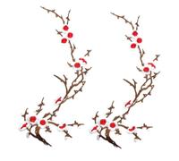 Cherry Blossom Patches, Embroidered Flower Patches for Jackets, Jeans, Backpacks, Dresses, Hats & DIY Clothing Repair and Decoration (#D)