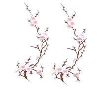 Cherry Blossom Patches, Embroidered Flower Patches for Jackets, Jeans, Backpacks, Dresses, Hats & DIY Clothing Repair and Decoration (#E)