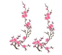 Cherry Blossom Patches, Embroidered Flower Patches for Jackets, Jeans, Backpacks, Dresses, Hats & DIY Clothing Repair and Decoration (#H)