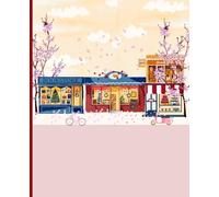 Cherry Blossom Street | Aesthetic Composition Notebook: Pastel Town-Themed School Notebook - 110 Wide-Ruled Pages - Cute Spring Street Scene for Students, Girls & Teens