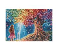 Cherry Blossom Tree Forest Wild Nature Puzzles 300 Piezas Obra De Arte Colorido Happy Time Rompecabezas para Adultos Decoración Hogar Moderno DIY Creativo Desafío 300 PCS