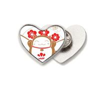 Cherry Blossoms Lucky Fortune Cat Japón Corazón Metal Pin Clip Love