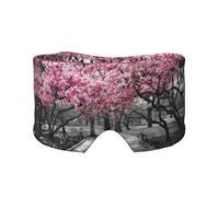 Cherry Blossoms Park - Cómoda sombra de ojos para dormir, orejeras para dormir, diadema cálida y diseño de doble cara. Adecuado para meditación y yoga.