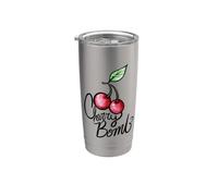 Cherry Bomb Cute Cherry Vaso térmico de acero inoxidable de doble pared