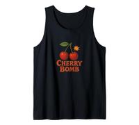 Cherry Bomb Retro Cerezas Fruit Lover Rockabilly Pinup Camiseta sin Mangas