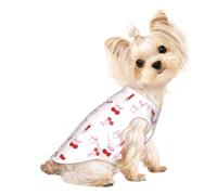 Cherry Bow Fete - Camiseta sin mangas de malla suave transpirable para | Camiseta de malla de poliéster suave para perro con tejido transpirable que mantiene a los cachorros y gatos frescos