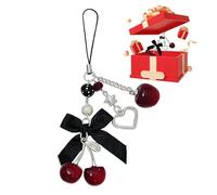 Cherry Charms - Accesorio de acrílico y Llavero | Bonito Colgante de Cereza para Chicas, Hombres, niños y Amigos Mochila, Bolso, teléfono
