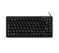 CHERRY Compact-Keyboard G84-4100, disposición americana, teclado QWERTY, teclado con cable, diseño compacto, mecanismo ML, negro