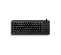 Cherry Compact-Keyboard G84-4400, disposición Pan-nórdica, Teclado QWERTY, Teclado con Cable, Teclado mecánico, mecánica ML, trackball óptico Integrado más 2 Botones de ratón, Negro