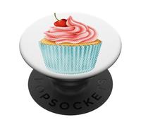 Cherry Cupcake EDM Cupcake Raver Drop The Bass EDM Fam Plur PopSockets PopGrip Adhesivo