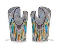 Cherry Dream Catcher - Manopla de horno antideslizante para horno de alta resistencia al calor, guantes de cocina suaves y cómodos, guantes de cocina para colgar, guantes de cocina, 1 par