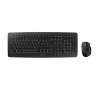 CHERRY DW 5100, Pack de Teclado y Ratón Inalámbricos, Distribución de Teclado Alemán QWERTZ, Funciona con Pilas, Teclado Profesional Robusto, Ratón Ergonómico de 6 Botones, Negro