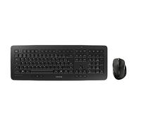 Cherry DW 5100, Set Inalámbrico de Escritorio, Distribución de Teclado Francés AZERTY, 2.4 GHz RF, Plug & Play, Ratón Ergonómico para Diestro, Funciona con Batería, Negro