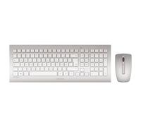 Teclado + raton cherry dw 8000 inalambrico ultrasilencioso blanco - plata
