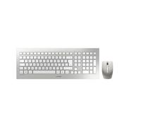 CHERRY DW 8000 teclado Ratón incluido Universal RF inalámbrico QWERTY Español Plata, Blanco