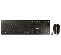 CHERRY Dw 9100 Delgado Inalámbrico Teclado y Ratón Set, Negro/Bronce JD-9100GB-2