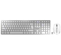 CHERRY Dw 9100 Delgado Inalámbrico Teclado y Ratón Set, Plata/Blanco JD-9100GB-1