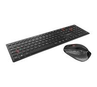 CHERRY Set inalámbrico DW 9500 Slim Teclado QWERTZ Bluetooth/2.4 GHz Ratón diestro Negro/Gris